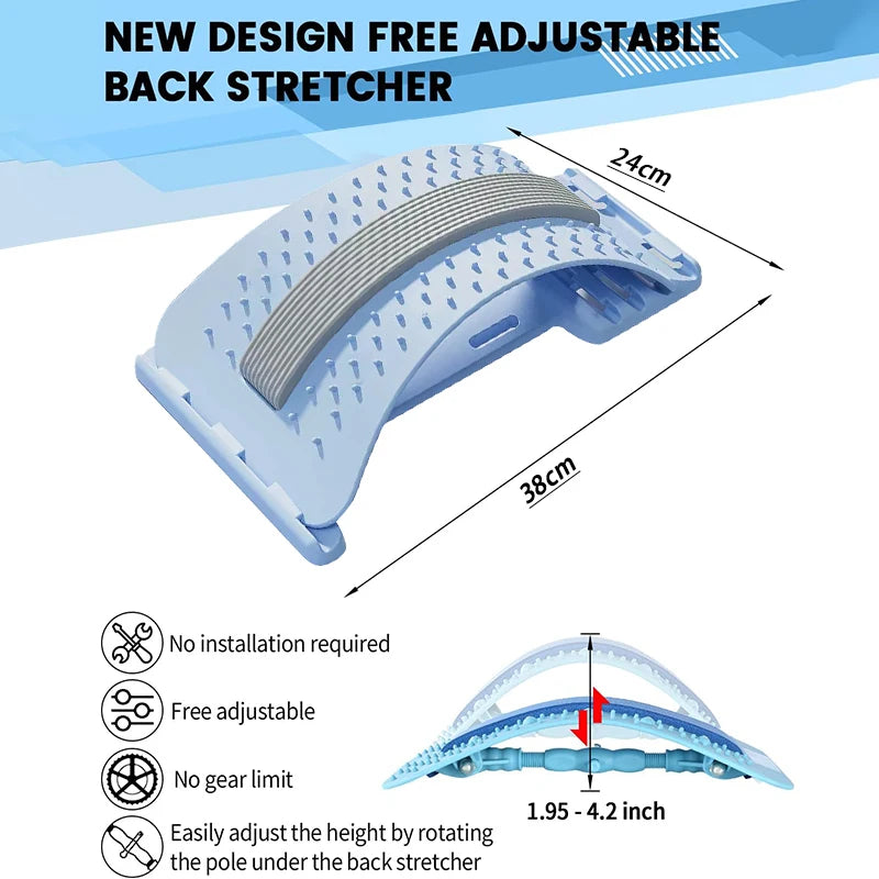 Lumbar Stretching Massager and Spine Correction Device